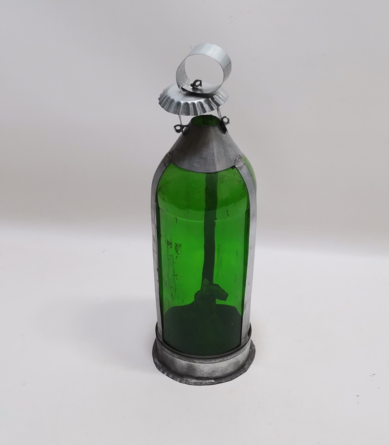 EL YAPIMI ANTİKA TENEKECİ İŞİ İDARE LAMBASI