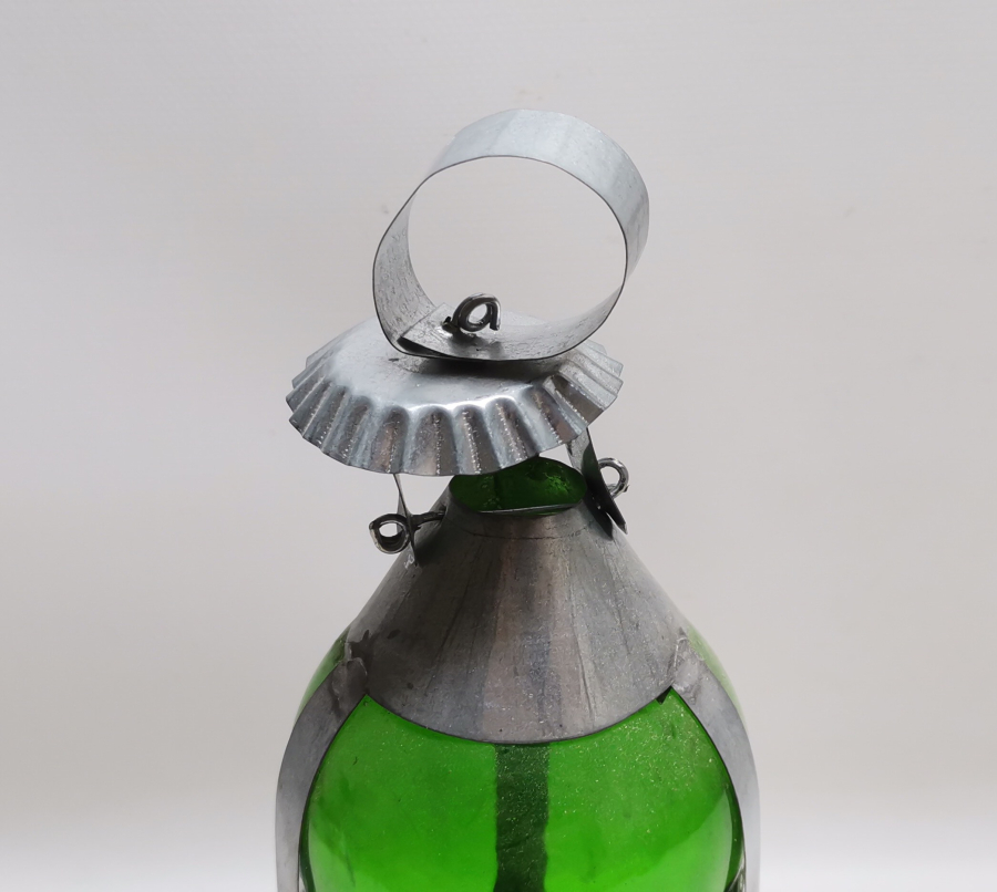 EL YAPIMI ANTİKA TENEKECİ İŞİ İDARE LAMBASI