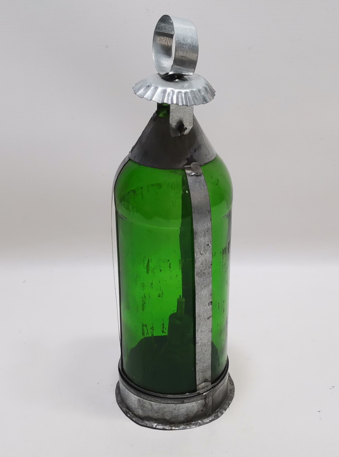 EL YAPIMI ANTİKA TENEKECİ İŞİ İDARE LAMBASI