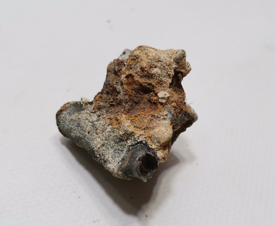 İÇİNDE FOSİLLEŞMİŞ MAVZER MERMİSİ KOVANI BULUNAN 1. DÜNYA SAVAŞI DÖNEMİ SAVAŞ HATIRASI