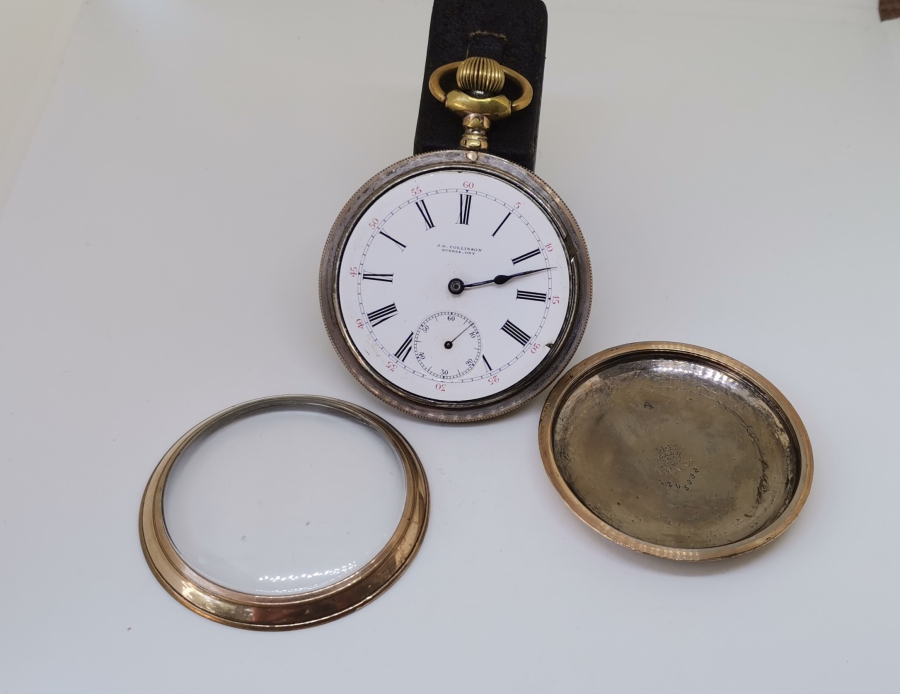 KURMALI ALTIN KAPLAMA İNGİLİZ CEP SAATİ