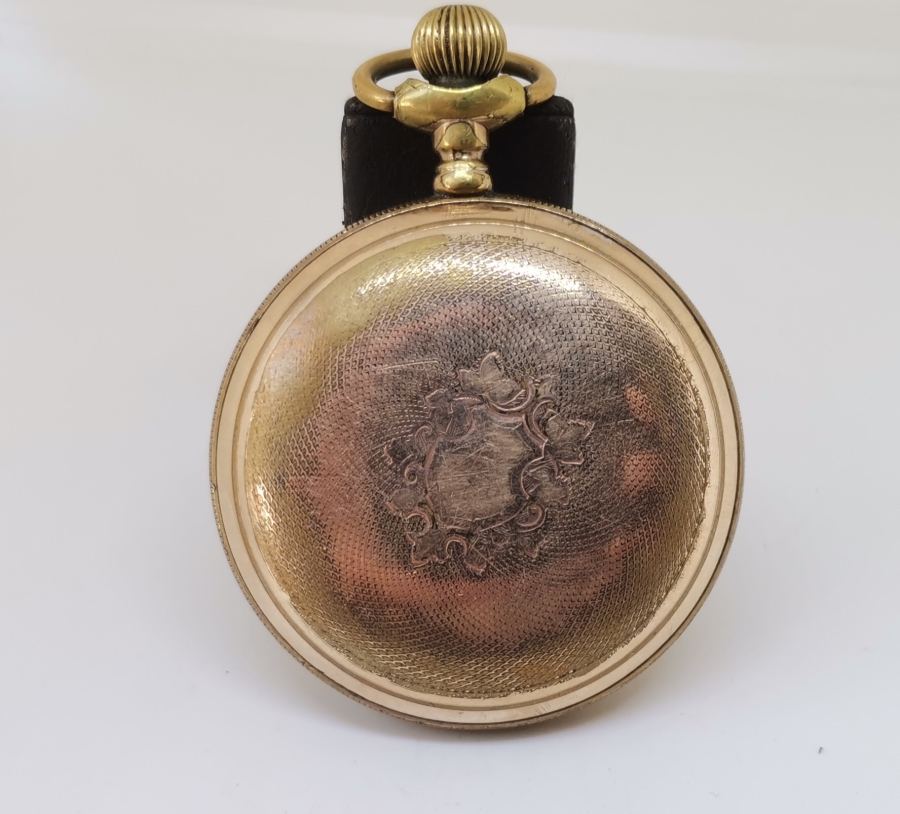 KURMALI ALTIN KAPLAMA İNGİLİZ CEP SAATİ