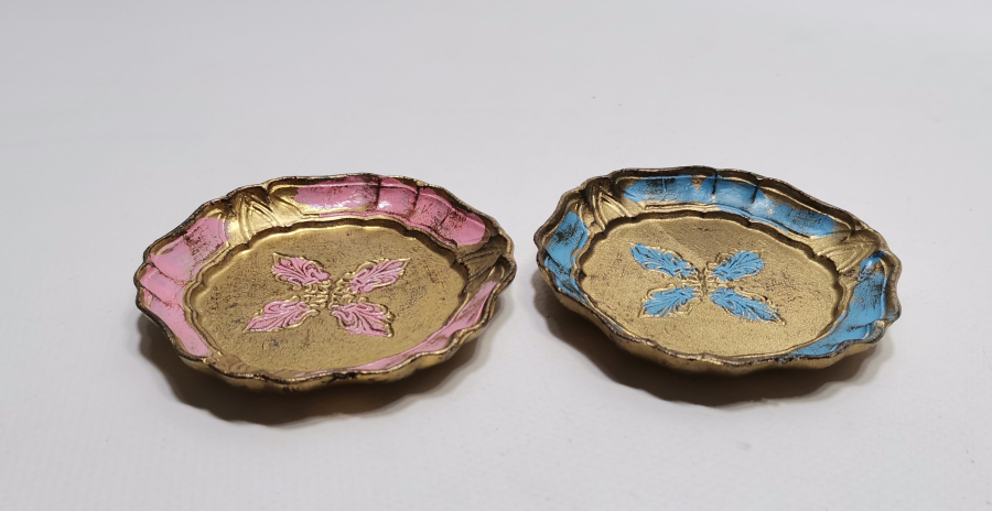 LEVANTEN İŞİ ALTIN VARAKLI İTALYAN ÇİFT İKRAMLIK