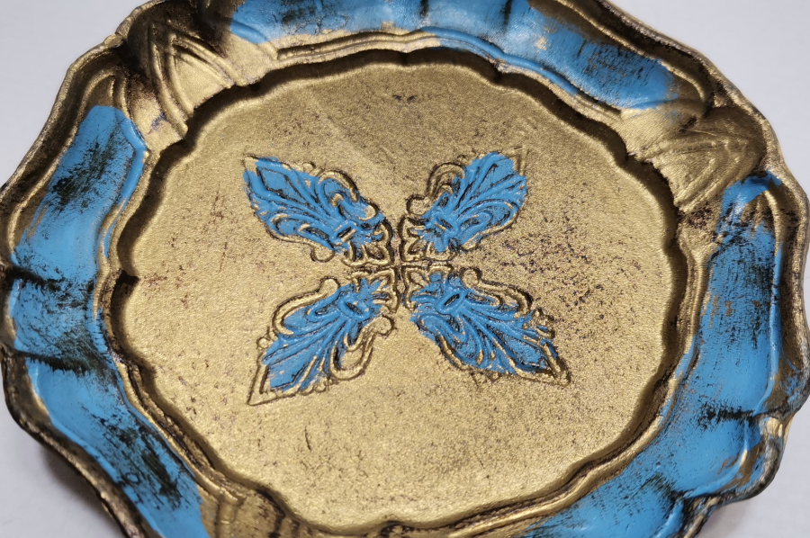 LEVANTEN İŞİ ALTIN VARAKLI İTALYAN ÇİFT İKRAMLIK