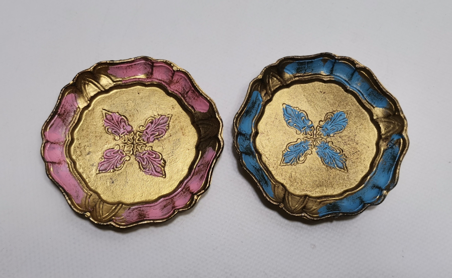 LEVANTEN İŞİ ALTIN VARAKLI İTALYAN ÇİFT İKRAMLIK