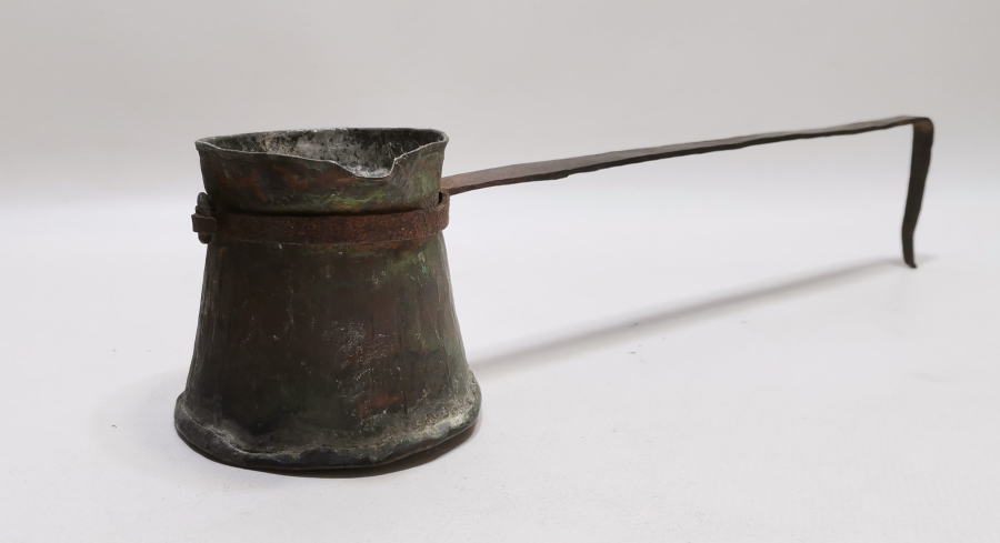 OSMANLI DÖNEMİ BÜYÜK BOY EL YAPIMI KAHVECİ İŞİ CEZVE