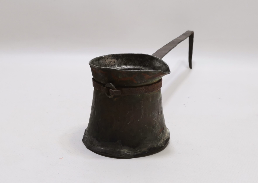 OSMANLI DÖNEMİ BÜYÜK BOY EL YAPIMI KAHVECİ İŞİ CEZVE