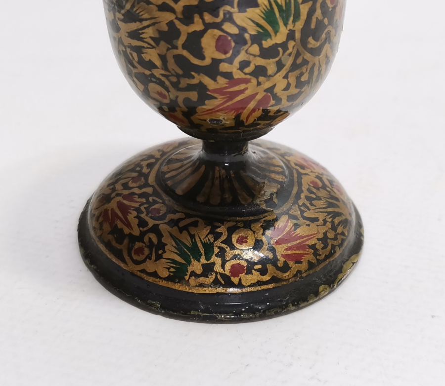 OSMANLI DÖNEMİ ÇOK NADİR ALTIN VARAKLI PAPİER MACHE MUMLUK