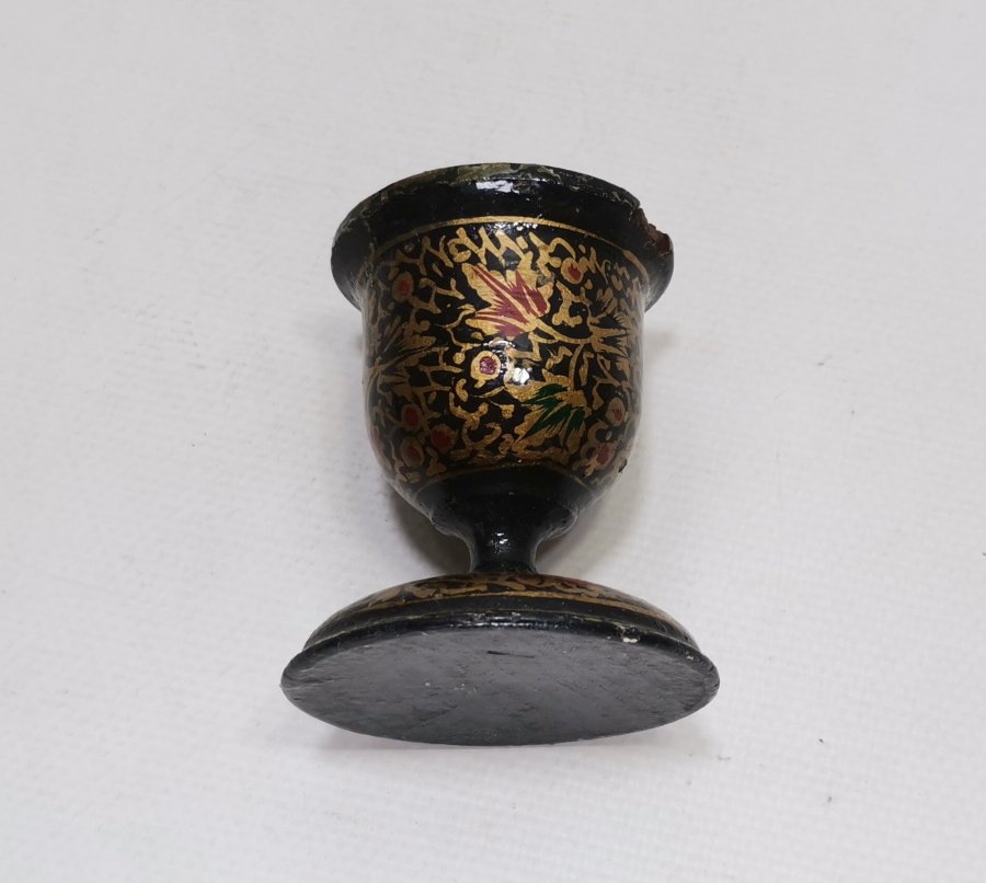 OSMANLI DÖNEMİ ÇOK NADİR ALTIN VARAKLI PAPİER MACHE MUMLUK