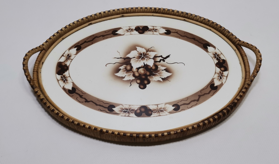 OSMANLI DÖNEMİ HURMA YAPRAKLARIYLA YAPILMIŞ ÇOK NADİR TAŞ TEPSİ