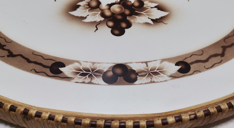 OSMANLI DÖNEMİ HURMA YAPRAKLARIYLA YAPILMIŞ ÇOK NADİR TAŞ TEPSİ