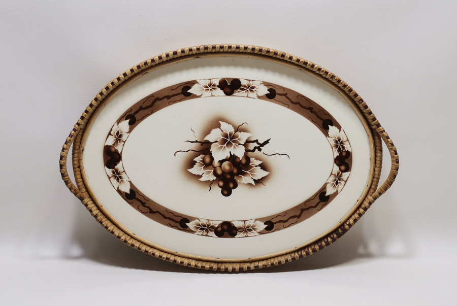 OSMANLI DÖNEMİ HURMA YAPRAKLARIYLA YAPILMIŞ ÇOK NADİR TAŞ TEPSİ