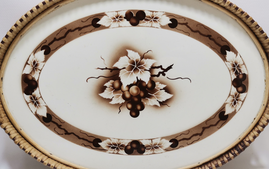 OSMANLI DÖNEMİ HURMA YAPRAKLARIYLA YAPILMIŞ ÇOK NADİR TAŞ TEPSİ