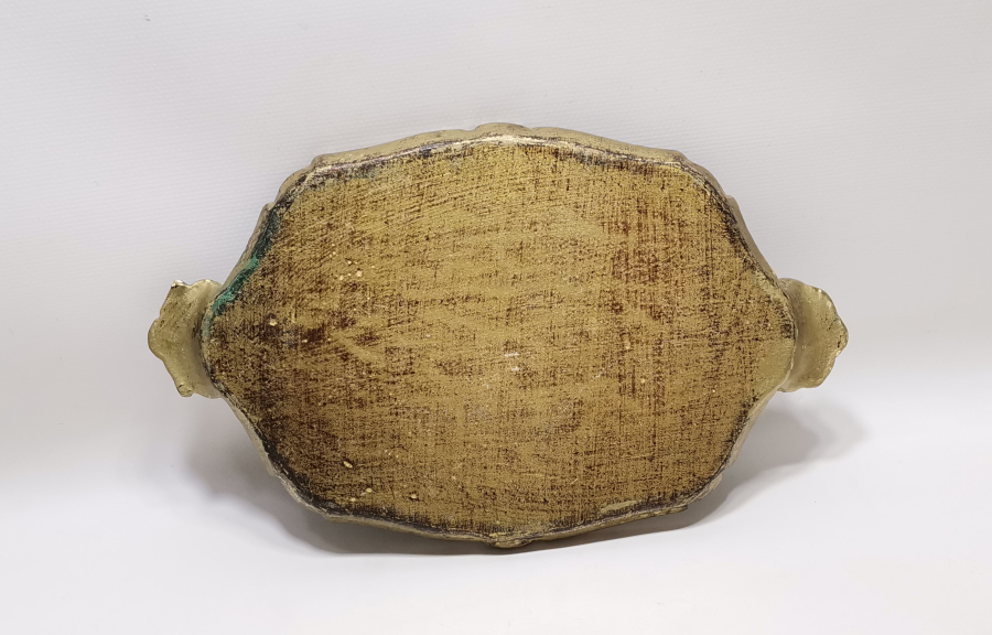 OSMANLI DÖNEMİ LEVANTEN İŞİ ALTIN VARAKLI KAHVE TEPSİSİ