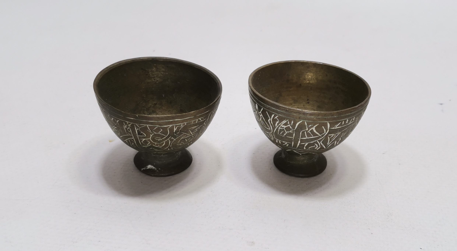 ÜZERİ KALEM İŞÇİLİKLİ AYETLERLE DEKORLU OSMANLI DÖNEMİ ÇİFT FİNCAN ZARFI