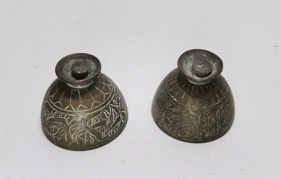 ÜZERİ KALEM İŞÇİLİKLİ AYETLERLE DEKORLU OSMANLI DÖNEMİ ÇİFT FİNCAN ZARFI