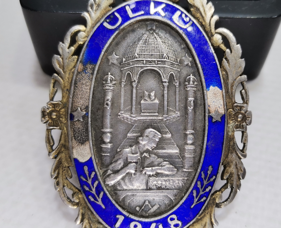 1948 YILI MİNE İŞÇİLİKLİ GÜMÜŞ MASON MADALYASI