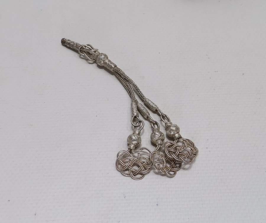 EL ÖRME KAZAZ GÜMÜŞ TESPİH PÜSKÜLÜ