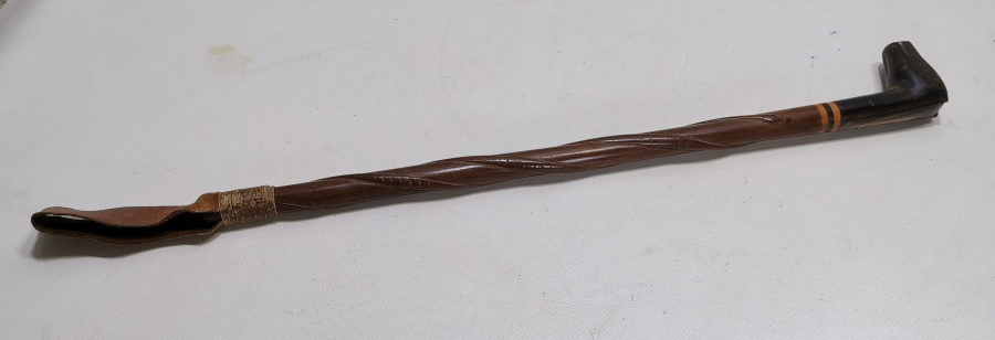 OSMANLI DÖNEMİ AT BAŞLI BOYNUZDAN MAMUL ADİLCEVAZ İŞİ ÇOK NADİR ÇERKES AT KAMÇISI