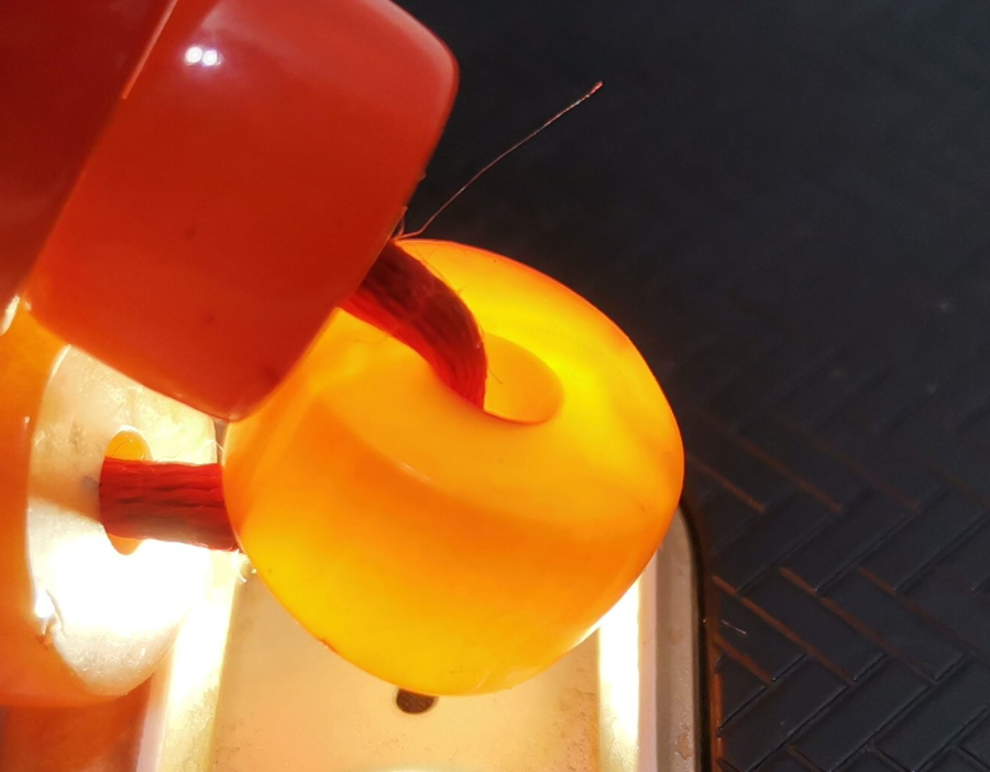 OSMANLI DÖNEMİ SIKMA KEHRİBAR MASKOT TESPİH