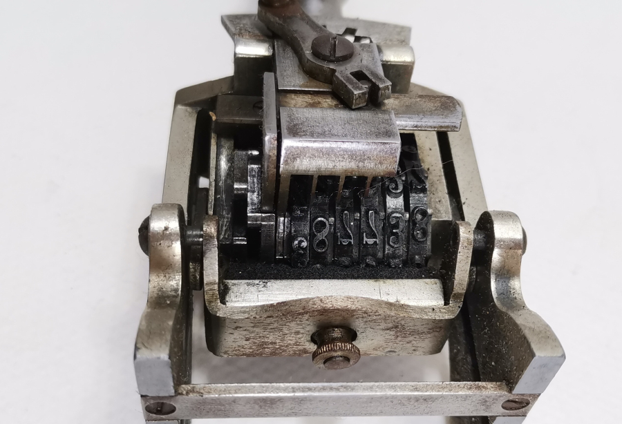 OSMANLI DÖNEMİ ÜZERİNDE SİRKECİ 71 YAZILI ÇOK NADİR TREN BİLETİ SERİ NUMARA DAMGASI - MÜHRÜ