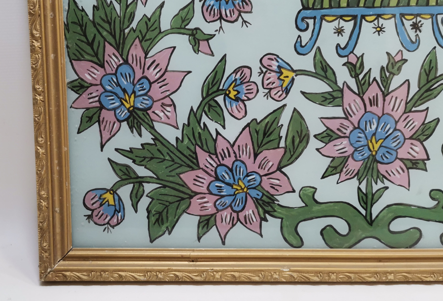 YA HAZRETİ MEVLANA YAZILI ANTİKA CAM ALTI MEVLEVİ HAT LEVHA