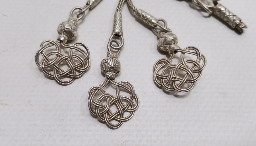 EL ÖRME KAZAZ GÜMÜŞ TESPİH PÜSKÜLÜ