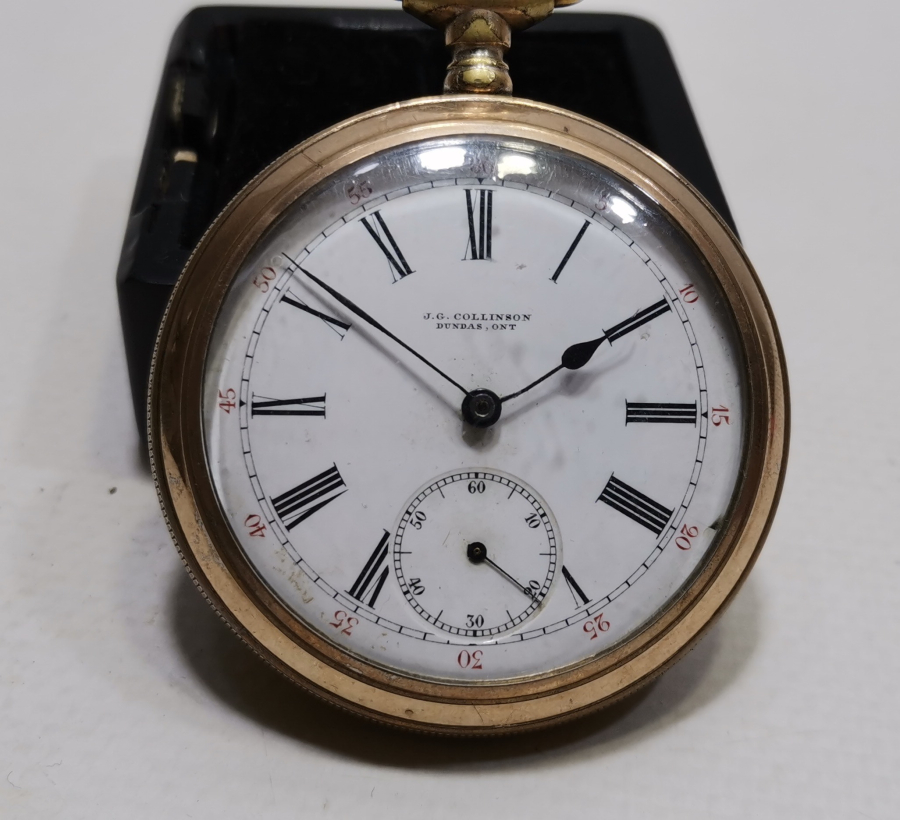 KURMALI ALTIN KAPLAMA İNGİLİZ CEP SAATİ