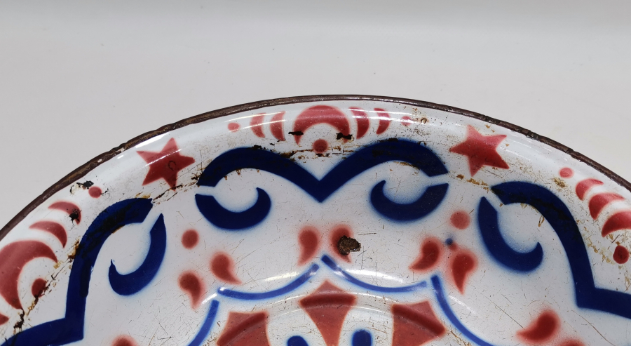 OSMANLI DÖNEMİ AY YILDIZLI BÜYÜK BOY EMAYE KASE