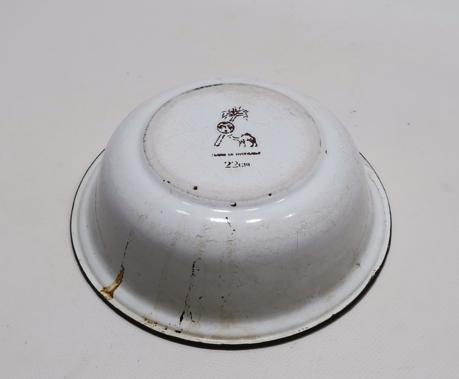 OSMANLI DÖNEMİ AY YILDIZLI BÜYÜK BOY EMAYE KASE