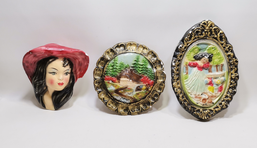 3 ADET ANTİKA DUVAR SÜSÜ