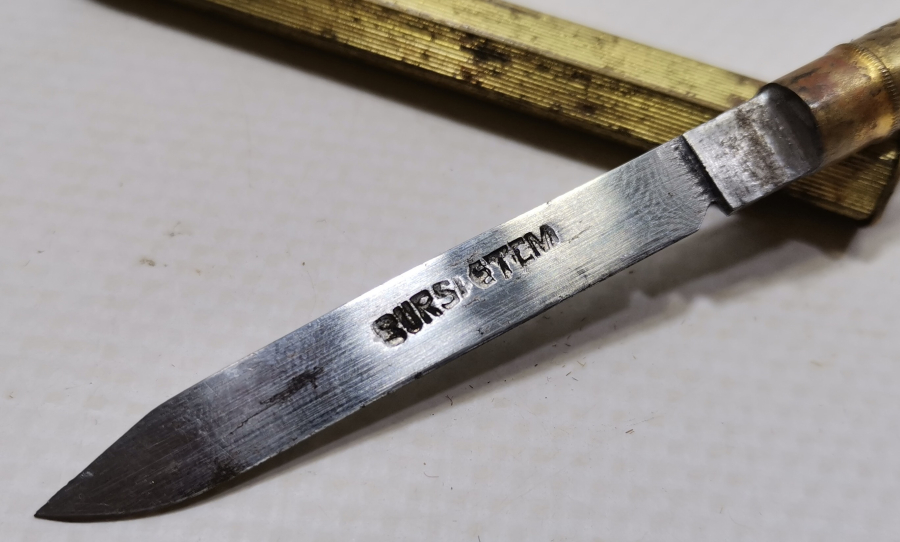 CUMHURİYET BAŞLARI ETEM USTA YAPIMI BURSA İŞİ ÇOK NADİR GİZLİ KALEM BIÇAK