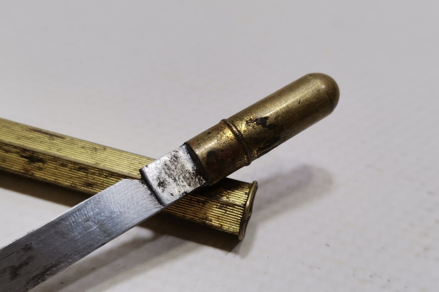 CUMHURİYET BAŞLARI ETEM USTA YAPIMI BURSA İŞİ ÇOK NADİR GİZLİ KALEM BIÇAK