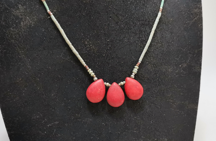 DOĞAL TAŞLI TÜRKMEN İŞİ ANTİKA GERDANLIK