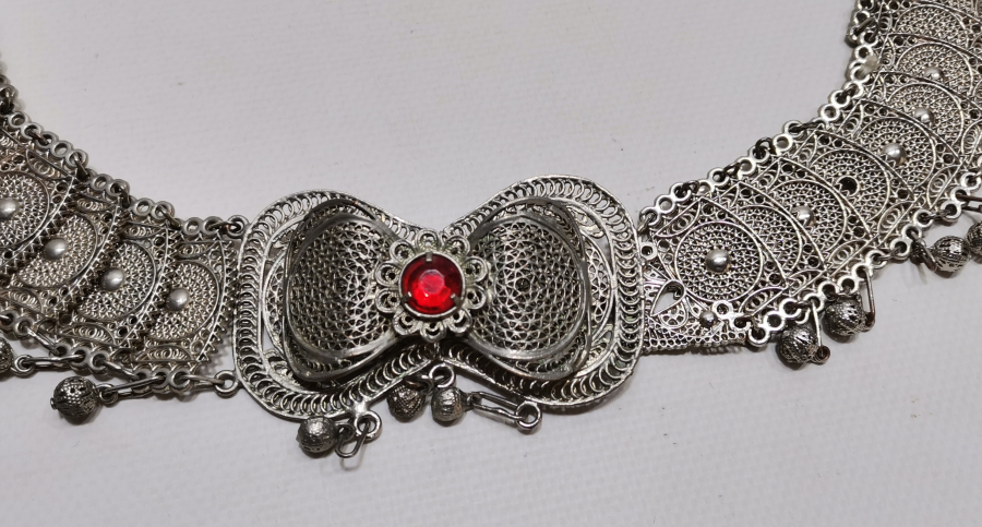 GÜMÜŞ KAPLAMA ANTİKA GELİN KEMERİ