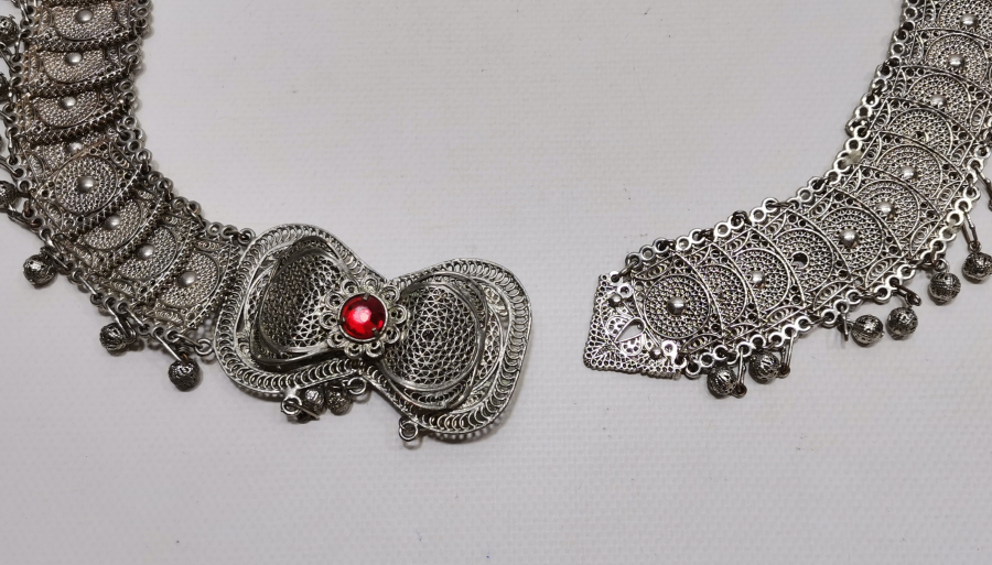 GÜMÜŞ KAPLAMA ANTİKA GELİN KEMERİ