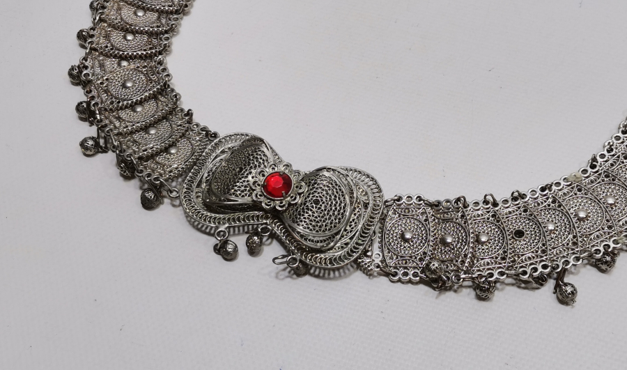 GÜMÜŞ KAPLAMA ANTİKA GELİN KEMERİ