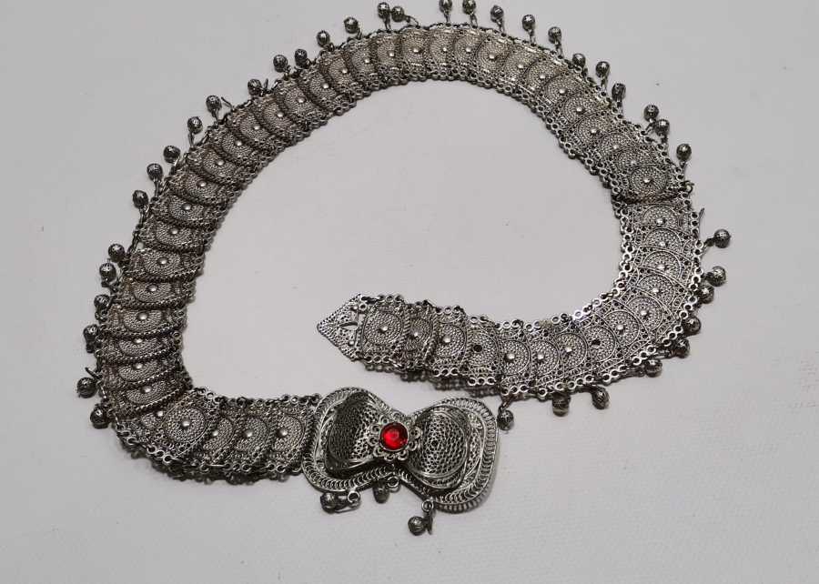 GÜMÜŞ KAPLAMA ANTİKA GELİN KEMERİ