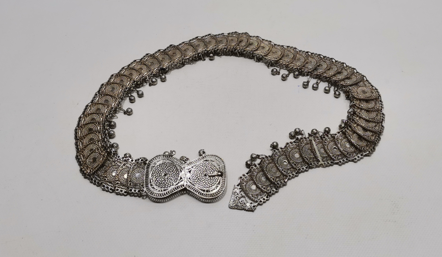 GÜMÜŞ KAPLAMA ANTİKA GELİN KEMERİ