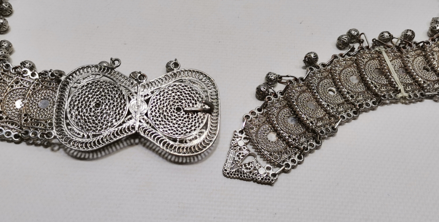 GÜMÜŞ KAPLAMA ANTİKA GELİN KEMERİ