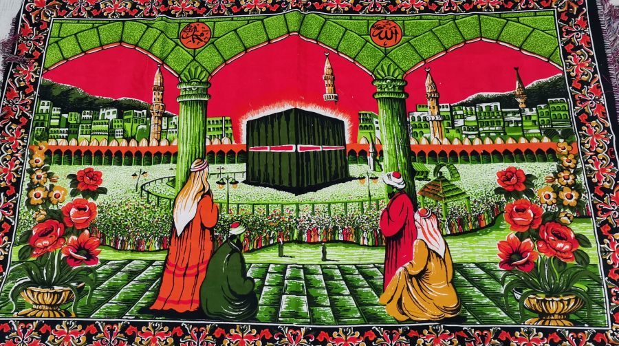 KABE-İ ŞERİF GÖRSELLİ ANTİKA DUVAR HALISI