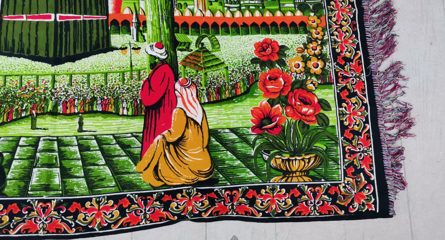 KABE-İ ŞERİF GÖRSELLİ ANTİKA DUVAR HALISI