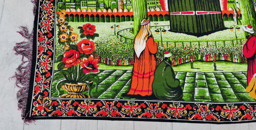 KABE-İ ŞERİF GÖRSELLİ ANTİKA DUVAR HALISI