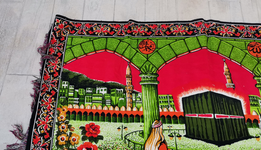 KABE-İ ŞERİF GÖRSELLİ ANTİKA DUVAR HALISI