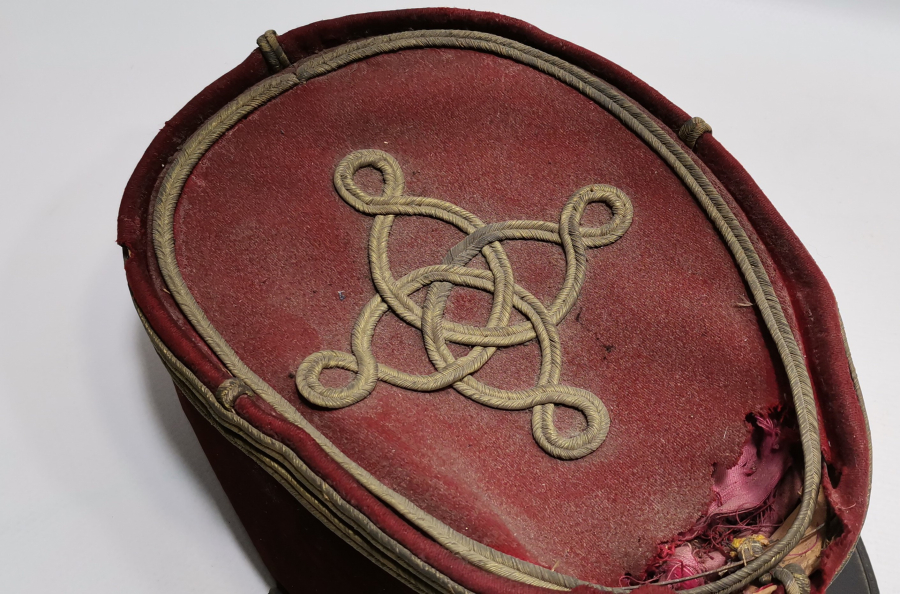 KURTULUŞ SAVAŞI DÖNEMİ GÜMÜŞ SIRMALI ÇOK NADİR YUNAN SUBAY ŞAPKASI