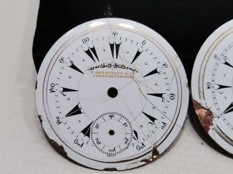 OSMANLI DÖNEMİ 2 ADET CEP SAATİ KADRANI