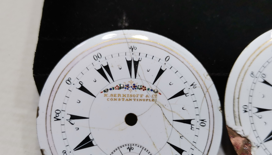 OSMANLI DÖNEMİ 2 ADET CEP SAATİ KADRANI