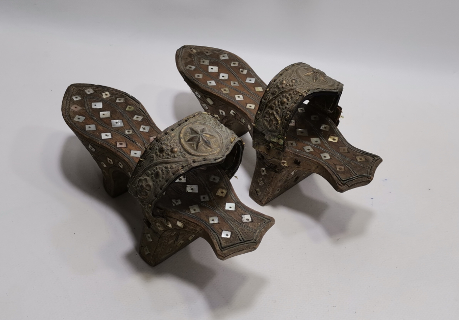 OSMANLI DÖNEMİ AY YILDIZLI AFYON İŞİ OSMANLICA YAZILI GELİN NALINI - HAMAM NALINI