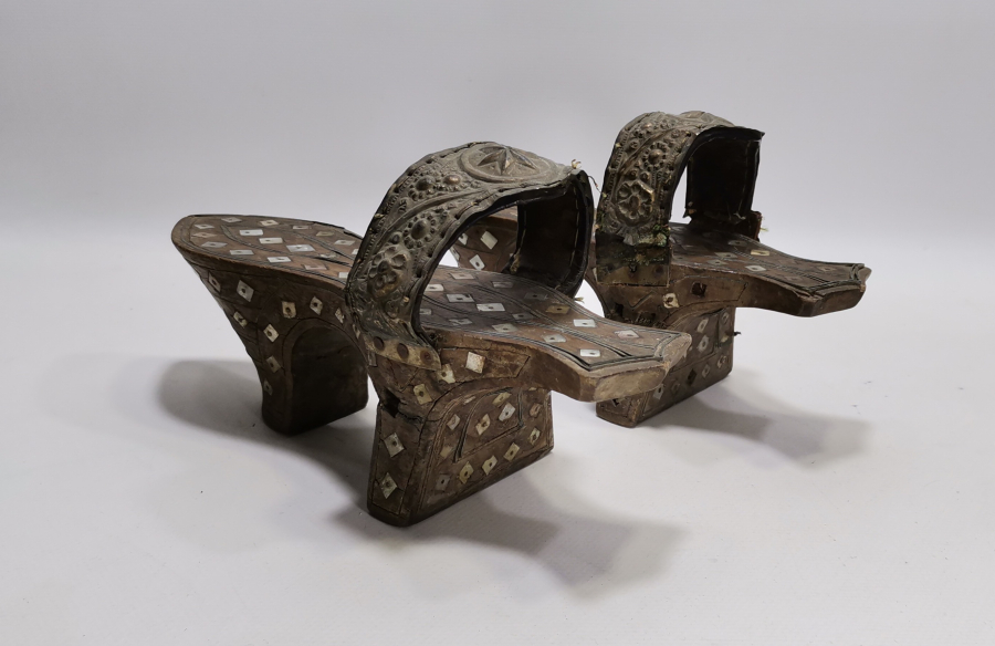 OSMANLI DÖNEMİ AY YILDIZLI AFYON İŞİ OSMANLICA YAZILI GELİN NALINI - HAMAM NALINI