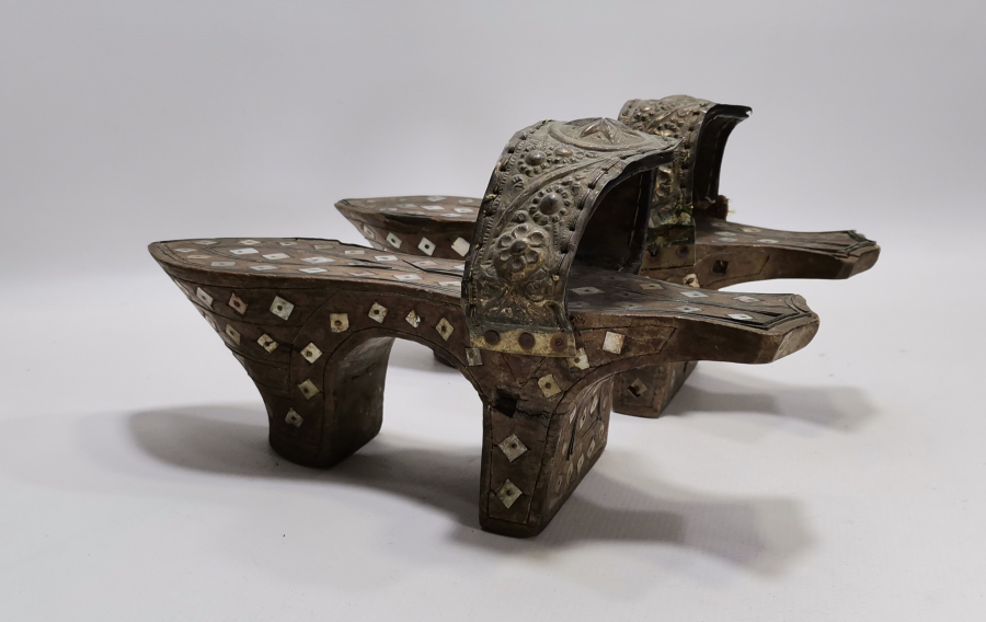 OSMANLI DÖNEMİ AY YILDIZLI AFYON İŞİ OSMANLICA YAZILI GELİN NALINI - HAMAM NALINI